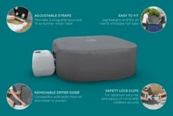 Lay-z Spa Lay-Z-Spa® EnergySense™ - 180cm Square Thermal Hot Tub Cover -Lay-z spa Shop 03Features2