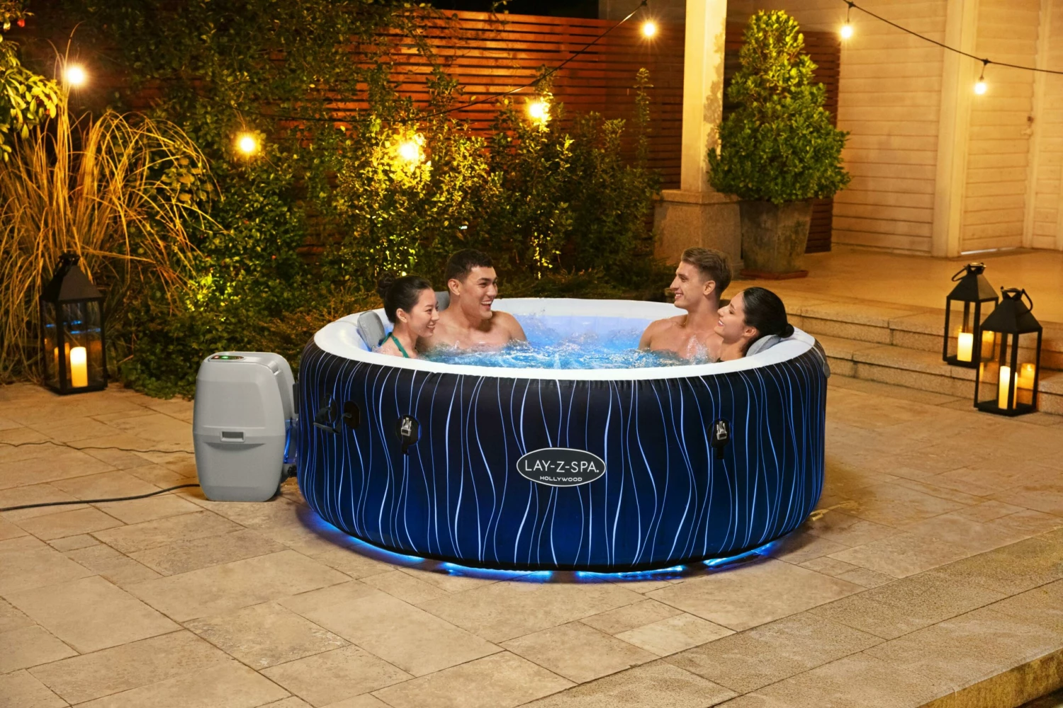 Lay-z Spa Lay-Z-Spa® AirJet Hollywood - 6 Person Inflatable Hot Tub 4 Lay-z Spa Lay-Z-Spa® AirJet Hollywood - 6 Person Inflatable Hot Tub - Image 4
