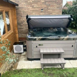Outdoor 4kW Air Source Heat Pump For Hot Tub/Swim Spa -Lay-z spa Shop ASHPInstall08037