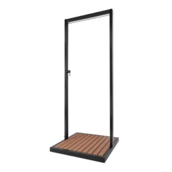 Zen Black Outdoor Shower With Wood Effect Base -Lay-z spa Shop BeBa 28529 3 Supersize