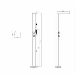 Suva Stainless Steel Outdoor Shower With Pencil Handset -Lay-z spa Shop BeBa 28530 3 Supersize
