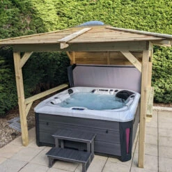 Brentano Wooden Hot Tub Gazebo With Tinted Dome Roof -Lay-z spa Shop BrentanoGazebo 2