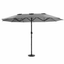 Como 2.7x4.5m Large Double Sided Grey Garden Parasol With Base And Cover 9 Como 2.7x4.5m Large Double Sided Grey Garden Parasol With Base And Cover -Lay-z spa Shop FTR144 7 Supersize
