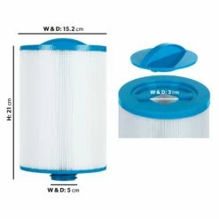 HTF0245RT 50sq Ft Hot Tub Filter - Jacuzzi Italian, Lodge S & L, Paradise, Retreat -Lay-z spa Shop HTF0245 Filter dims