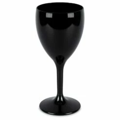 Hot Tub Safe Black Wine Glass