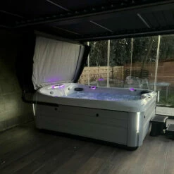 Jacuzzi® J495IP™ - 8-9 Person Hot Tub -Lay-z spa Shop J495HotTubPlatinumBrushedGrey Maudsley