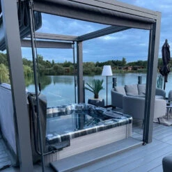 Bespoke Velarium Metal Hot Tub Gazebo With Waterproof Retracting Canopy Roof -Lay-z spa Shop OutdoorHaze VelariumGazebo10Square 9e5409b9 1e50 4e44 b4de e8fa69602693