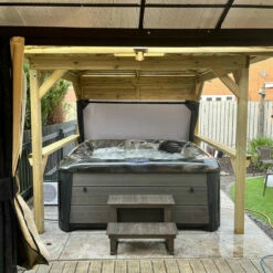 Brentano Wooden Hot Tub Gazebo With Tinted Dome Roof -Lay-z spa Shop OutdoorLookwithBrentano Rackley4Square