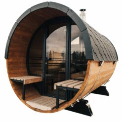 Outdoor Terrace 160 - 2 To 4 Person Barrel Sauna